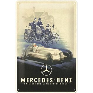 Mercedes Benz. Metalen wandbord in reliëf 20 x 30 cm