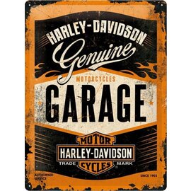 Wandbord - Harley Davidson Garage - 20x30cm