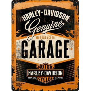 Wandbord - Harley Davidson Garage - 20x30cm