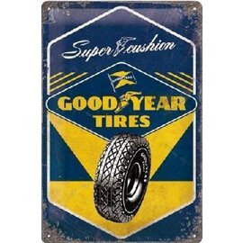 Good Year Tires Metalen wandbord in reliëf 20 x 30 cm