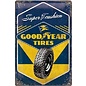 Good Year Tires Metalen wandbord in reliëf 20 x 30 cm