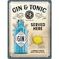 Metalen WandBord Gin Tonic 30x40 cm