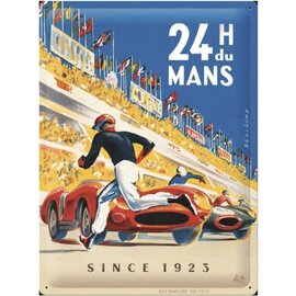 24 Hours Le Mans Racing Poster Metalen Bord - 30 x 40 cm