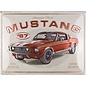 Mustang '67 American Classic. Metallic Edition. Metalen wandbord in reliëf 30 x 40 cm