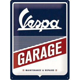 Metalen wandbord Vespa Garage 30x40 cm