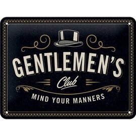 Gentlemen's Club, Mind Your Manners - Metalen Wandbord