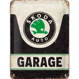 Wandbord 15 x 20 cm - Skoda Auto Garage