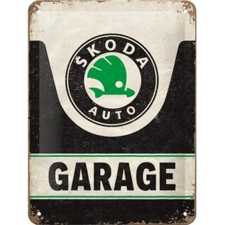 Wandbord 15 x 20 cm - Skoda Auto Garage