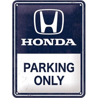 Metalen wandbord 15x20 cm Honda AM Parking Only