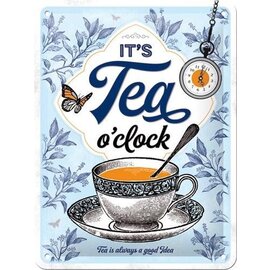 Wandbord - It’s Tea O’Clock 15x20cm