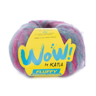 WOW FLUFFY COLOR TREND 300 Water blauw-Fuchsia-Lila bad 67853A