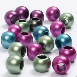 Pony Kralen Metallic 10 mm Multi 145 stuks