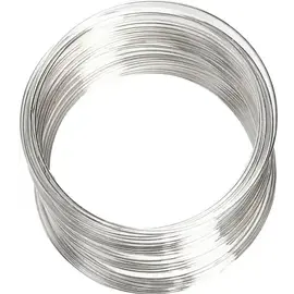 Memory Wire, dikte 0,8 mm, d: 6 cm, 1 stuk, verzilverd