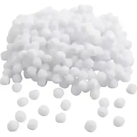 Pompons, d: 10 mm, 450 stuks, wit