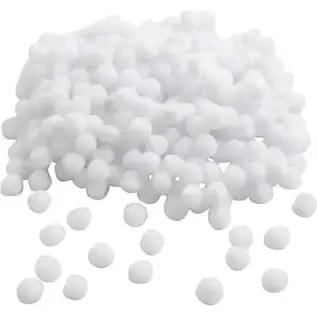 Pom-poms, d: 10 mm, 450 stuks, wit