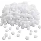 Pom-poms, d: 10 mm, 450 stuks, wit