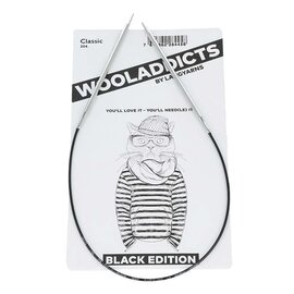 Wooladdicts Black Edition - Lace rondbreinaald 80cm - 3.5mm