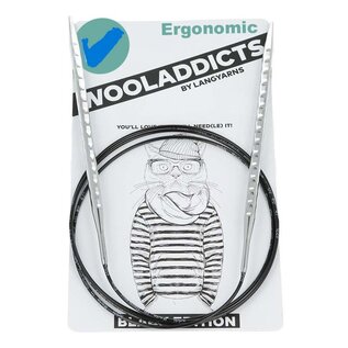 Wooladdicts Black Edition - Ergonomic lace 100cm - 5,0mm