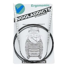 Rondbreinaald 4.50mm - 100cm Wooladdicts Black Edition - Ergonomic Lace