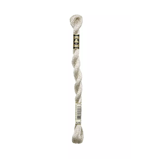 DMC Cotton Perlé 5 borduur- en hardanger garen 25 meter métallisé - kleur 5283 ZILVER