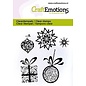 Clearstamps 6x7cm - Kerstballen, cadeau, sterren