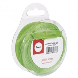 Organzalint, 2,5cm, ZB-rol 10 m, groen