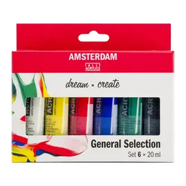 Standard Series acrylverf algemene selectie set | 6 × 20 ml