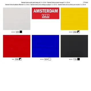 AMSTERDAM Standard Series acrylverf mengset | 5 x 120 ml