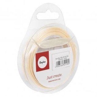 Ruban de satin, beige, 10 mm, rouleau-LS 10 m