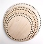 Houten tassen bodem Rond 27cm 3mm dikte, gaten van 8mm