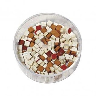 Mozaïek-Ceramica Nano, 3x3x2 mm, geglaceerd,3 kleuren, doos ca.300