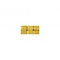 Mozaïek-Ceramica Mini, 5x5x3 mm, geglaceerd, doosje à ca. 110 st./10 g, goudgeel