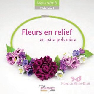 FLEURS EN RELIEF EN PATE POLYMERE POUR LA CREATION DE BIJOUX