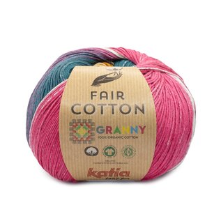 FAIR COTTON GRANNY 307 Lila-Oranje-Groen-Fuchsia bad 64989