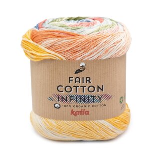 Katia FAIR COTTON INFINITY 103 Blauw-Wijn rood-Bezem geel-Donker groen bad 68563