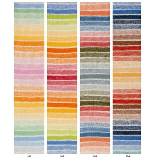 Katia FAIR COTTON INFINITY 101 Licht lila-Pastel blauw-Licht groen-Pastel geel-Oranje bad 68561