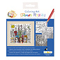 Coloring Art - James Rizzi - 4 Kleurplaten met kader