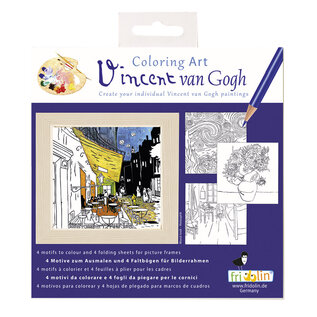 Coloring Art - Vincent van Gogh - 4 Kleurplaten met kader