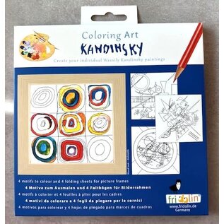 Coloring Art - Kandinsky - 4 Kleurplaten met kader