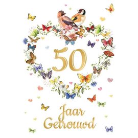 Wenskaart - 50 jaar getrouwd