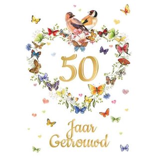 Wenskaart - 50 jaar getrouwd