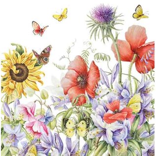 Wenskaart - Wilde bloemen - 120x122mm