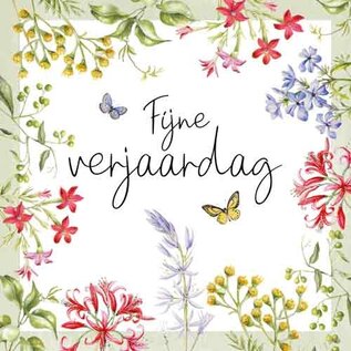 Wenskaart - Fijne verjaardag - 140x140mm