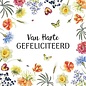 Wenskaart - Van Harte Gefeliciteerd - Groot - 228x228mm