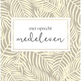 Wenskaart - Met oprecht medeleven - 120x122mm