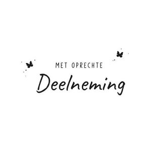 Wenskaart - Met oprechte Deelneming - 120x122mm