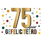 Wenskaart - Gefeliciteerd 75 jaar - 120x170mm