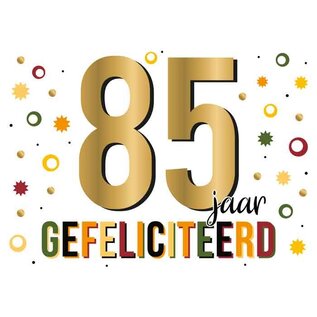 Wenskaart - Gefeliciteerd 85 jaar - 120x170mm