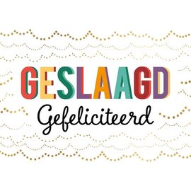 Wenskaart - GESLAAGD Gefeliciteerd - 120x170mm