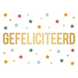 Wenskaart - GEFELICITEERD - 120x170mm